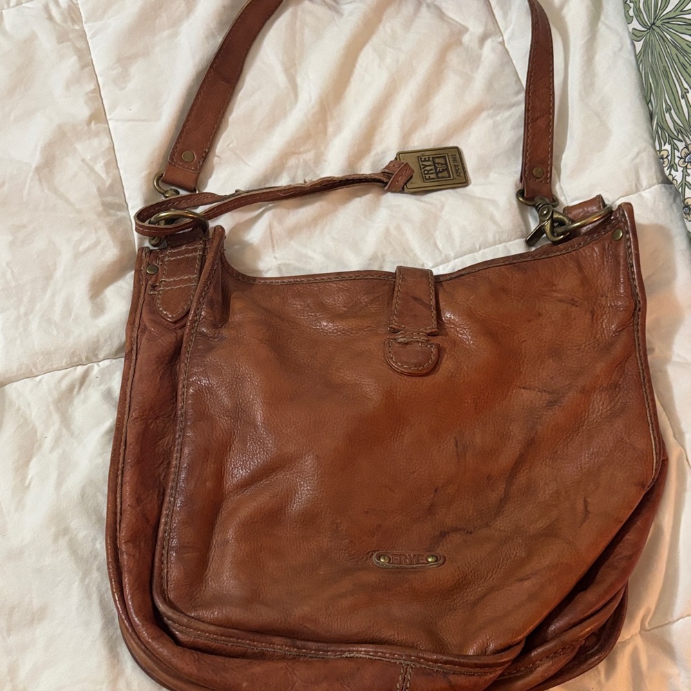 Frye Tan Leather Shoulder Bag